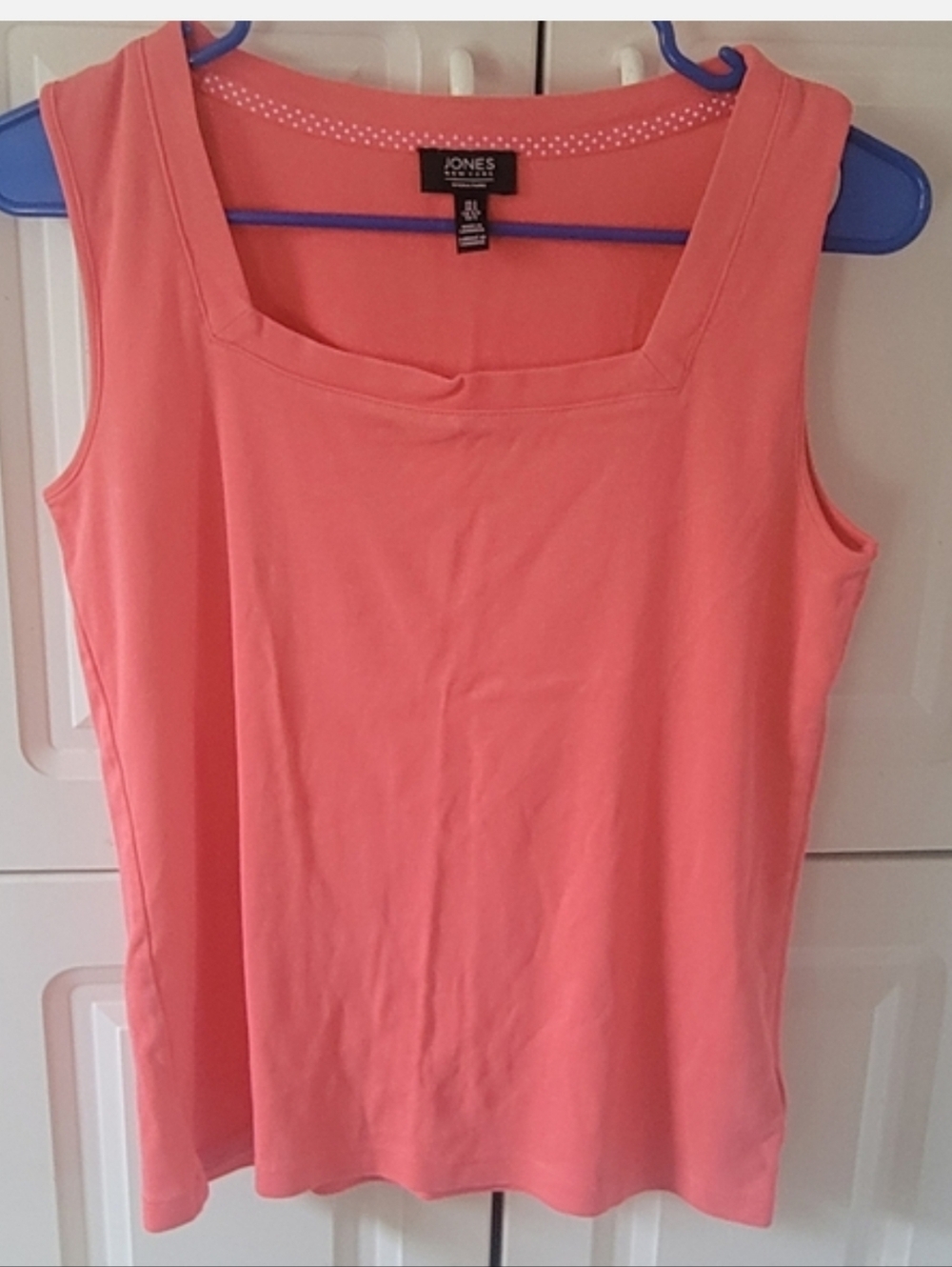 Jones New York Coral Square-Neck Tank